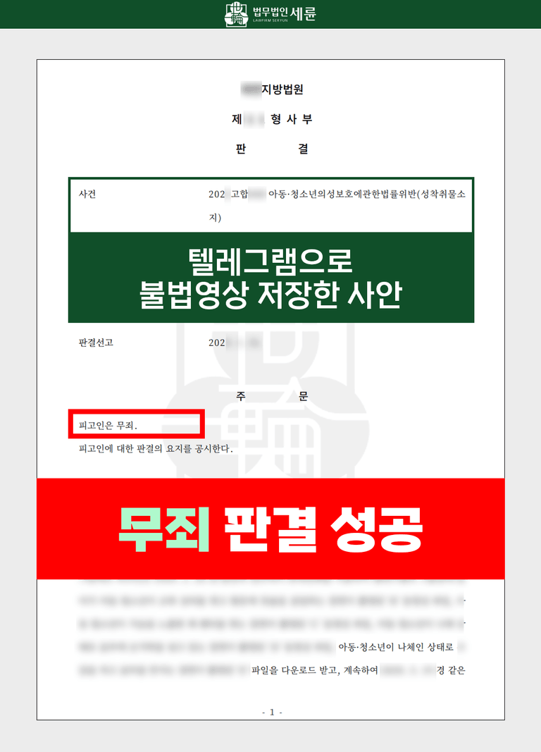 텔레그램 영상 저장, 성범죄 혐의 무죄 사례 | 로톡