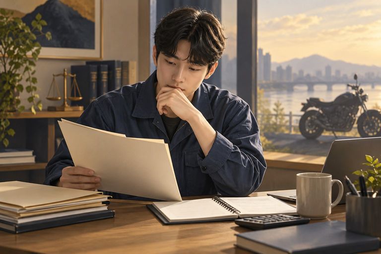 교통사고 구상금과 채무 부담을 표현한 AI 설명용 이미지 · 실제 의뢰인이나 사고 현장이 아닙니다.