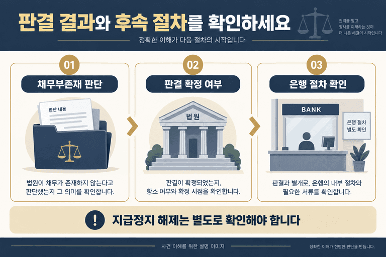 판결과 후속 절차 설명 이미지