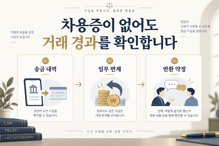 차용증 없는 대여금 입증 자료
