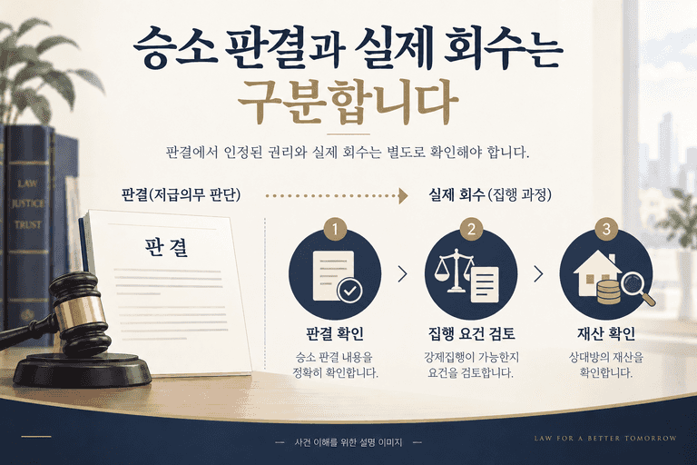 판결과 실제 회수 절차
