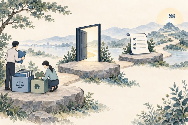 개시부터 면책까지 별도 단계를 표현한 설명 이미지